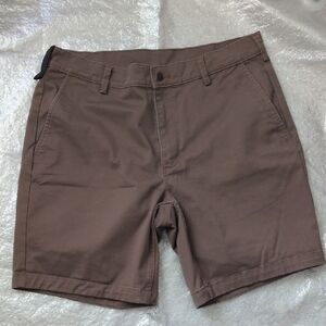 Duluth Trading Co Brown Flat Front Shorts Versatile Style